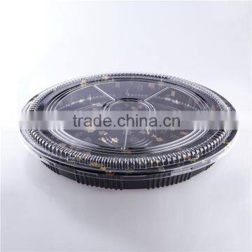 High Performance Disposable Round Plastic Sushi Take Out Container with LId