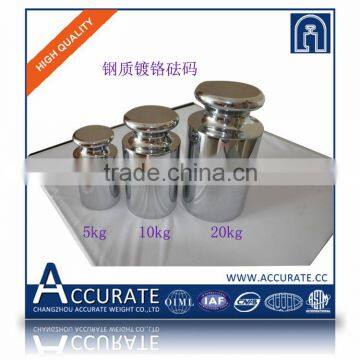 changzhou 10kg M1chromed steel calibration weights, Oiml weihgt for luggage scale , standard weight for lab scale
