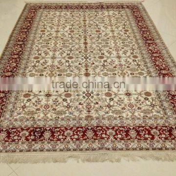 flower turkish high quality handmade silk carpet hand knotted silk rug carpet