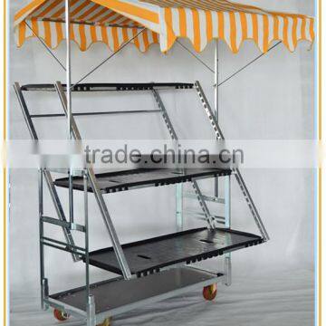 euro show trolley,decorative trolley cart,trolley cart with wooden shelf