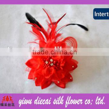 Wedding popular netting hair feather flowers