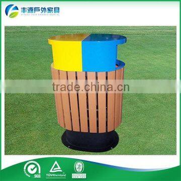 Made In China Outdoor Metal Waste Bin Plastic Trash Bin