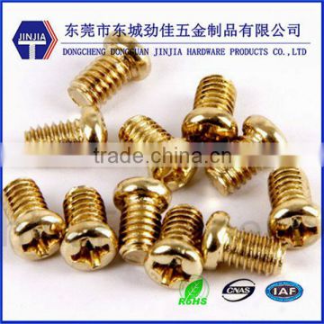 M3x6 machine screw Brass pan head phillips head screws