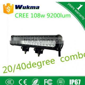 High quality 3W c ree lens 108w duble row led light bar ,led lighting strip, 18" Led Light bar