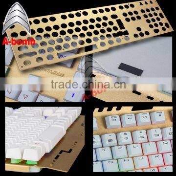 2016 A-bomb metal waterproof mechanical keyboard computer keyboard with LED light