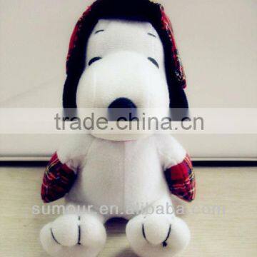 Stuffed Snoopy With Hat And Gloves For Winter