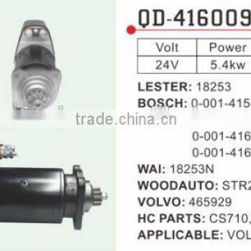 Vovlo Starter Motor 465929 Lester 18253 Bosch 0-001-415-016 Wai 18352N Woodauto STR2392