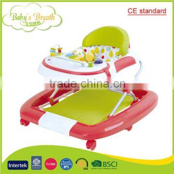 BW-26B CE standard new design plastic round baby walker with multiple choice music box