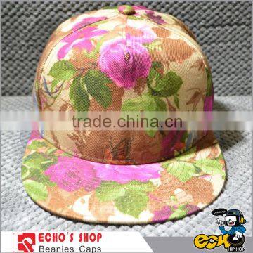 custom hawaii floral printing snapback cap hat,design your own snapback cap