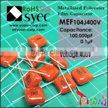CL21 MEF Metallized Polyester Film Capacitor 104J 400V Capacitor photo-5