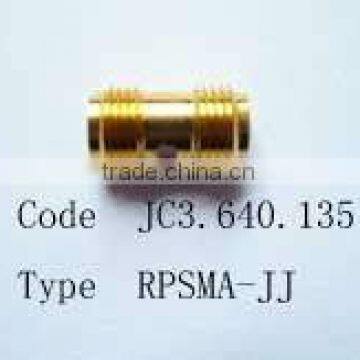 reverse polarity SMA , female body with pin contact, male to male adapter