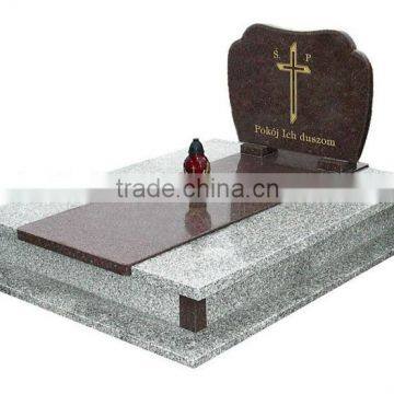 ruby red with white marble monument