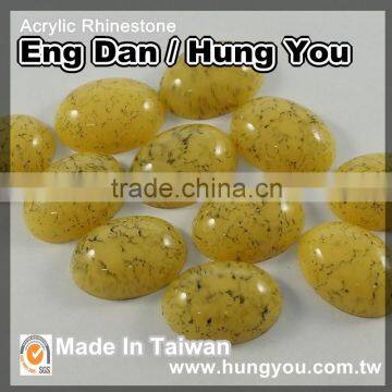 Oval Shaped Semi-Precious Stone With Spray For Bag photo-2