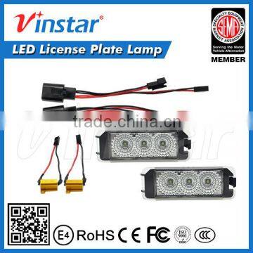 Clear Lens 3-C.REE LED Error Free LED License Plate Lights for Audi/VW