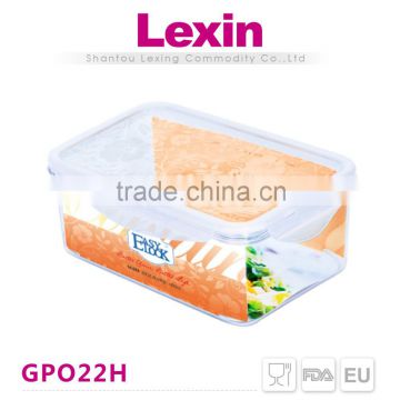 disposable clear round plastic food container with lid