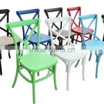 Stackable Factory Direct Classic Resin CrossBack Dining Banquet Chair High Quality Wholesale Price