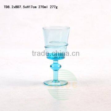 Hot-selling Unique Glass Goblet With Different Colors