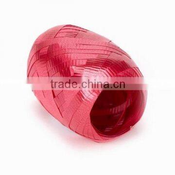 HOT SALE 10 Meters Red Crimped Solid Poly Curly Ribbon Egg