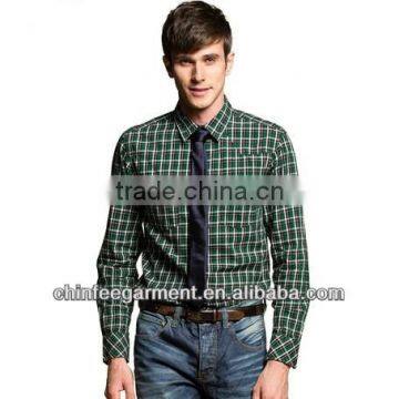 2016 Fashion Mens Cotton Plaid Casual Shirts