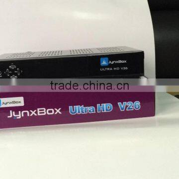 Stocks for 2016 newest JYNXBOX Ultra HD V26 8psk satellite receiver with jb200,wifi for north america