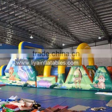 2015 adult giant safari inflatable obstacle course for sale