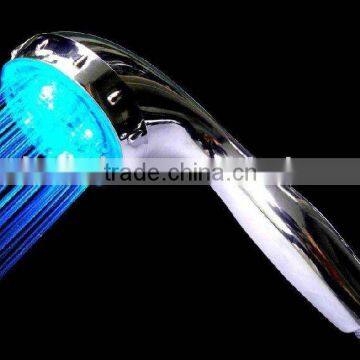 multi-color shower head with shower arm