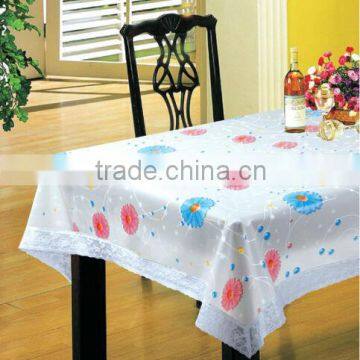non-slip vinyl table cloth, printed square plastic table cloth