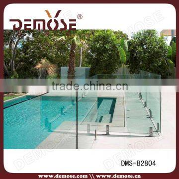 clear tempered plexiglass fence around pool