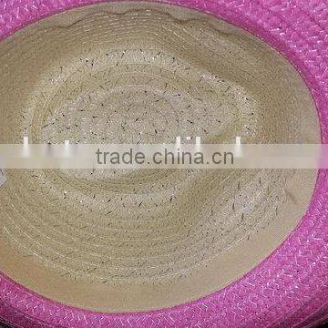 Newly customized mesh straw fedora hat