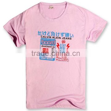 pink sublimation t-shirt for lady