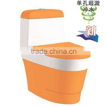 Siphonic one piece beautiful fashionable color portable chemaical toilet