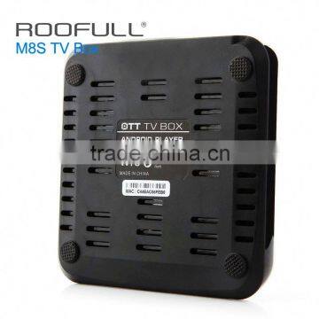 2015 Christmas hot New KODI fully pre-loaded M8 H.265 4K BT 4.0 AP6330 Android 4.4 Quad Core M8S amlogic s812 tv box paypal okay