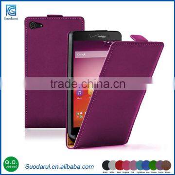 Ultra thin leather case For Sony xperia z5 compact leather flip case