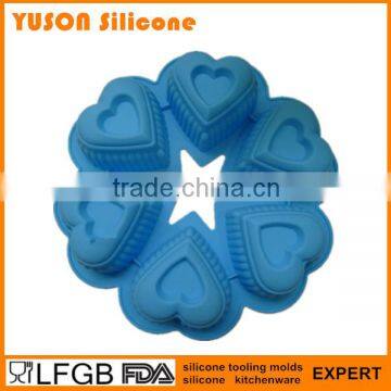 Decoration Handmade Heart Shaped Craft Art Silicone Soap Mold