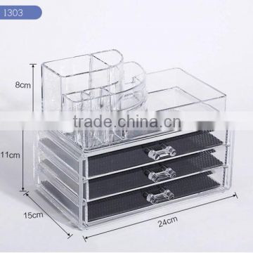 Acrylic Jewelry & Cosmetic Storage Display organizer Crystal Makeup cabinet