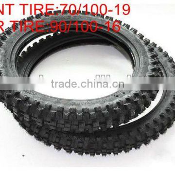 250cc dirt bike tires and tubes 90/100-16 , 70/100-19