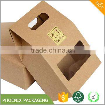 kraft paper box with window for food