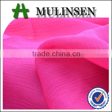 75D Woven polyester dyed wholesale crinkle chiffon fabric