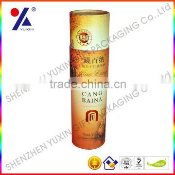 customized paper wine box ,strong and durable round tube wine box,customized printing and design