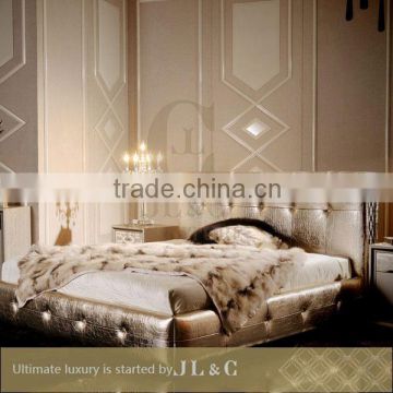 JB15-01 chinese antique oak solid wood bedroom furniture set villa furniture from JL&C Furniture