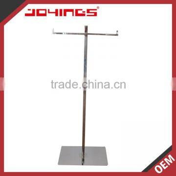 T Arm Powder Coating Chrome Shopping Mall Display Stand