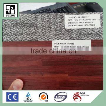 Hot sale, anti-slip durable interlocking PVC tile flooring compound tile flooring