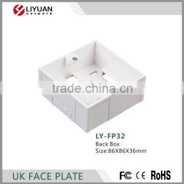 LY-FP32 86X86X36mm Standard back box for network faceplate