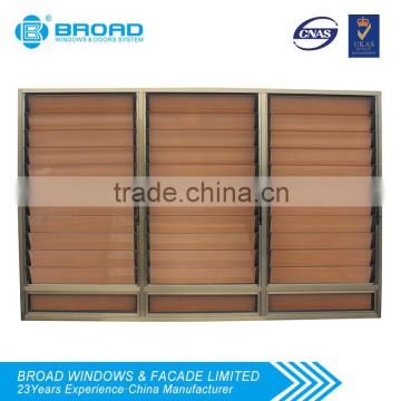 Aluminum frame 6mm single tempered glass louver shutter windows in hot sale from zhongshan factory