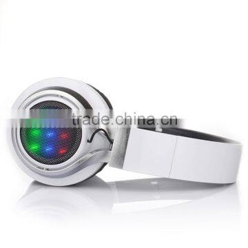 Wireless stereo Bluetooth headset headphone Ear Cup with LED lights TF card