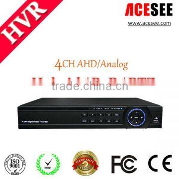 China supplier HD 720P AHD cctv dvr security system 4CH AHD/Analog Hybrid HVR