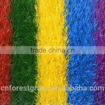 Children soft rainbow artificial grass for playground