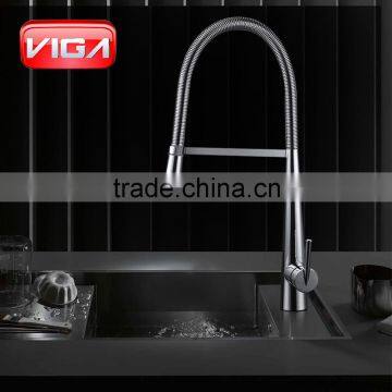 Good seller SS304 spring hose kitchen mixer single handle kitchen faucet kitchen tap