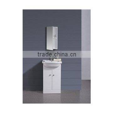 White color PVC/MDF vanity for India market,cheap cabinet