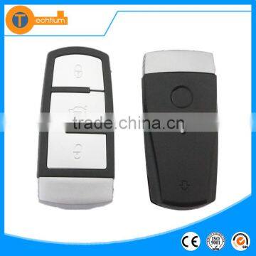 Wholesale smart key case shell with logo 3 button car remote key cover shell fob blanks for vw sharan Polo bora